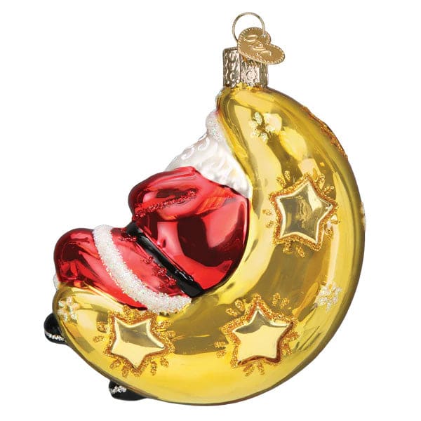 Moonlight Santa Ornament