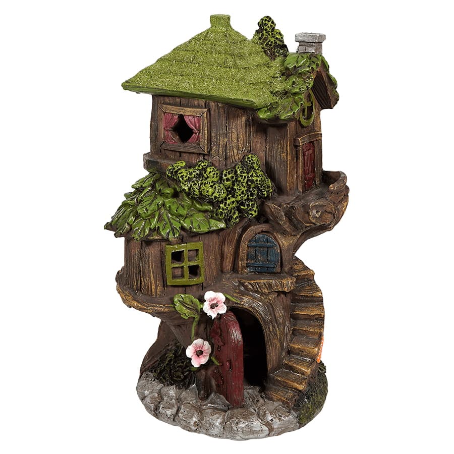 Mossy Solar Lighted Fairy Home