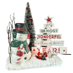 Most Wonderful Time of the Year Snowman Vignette