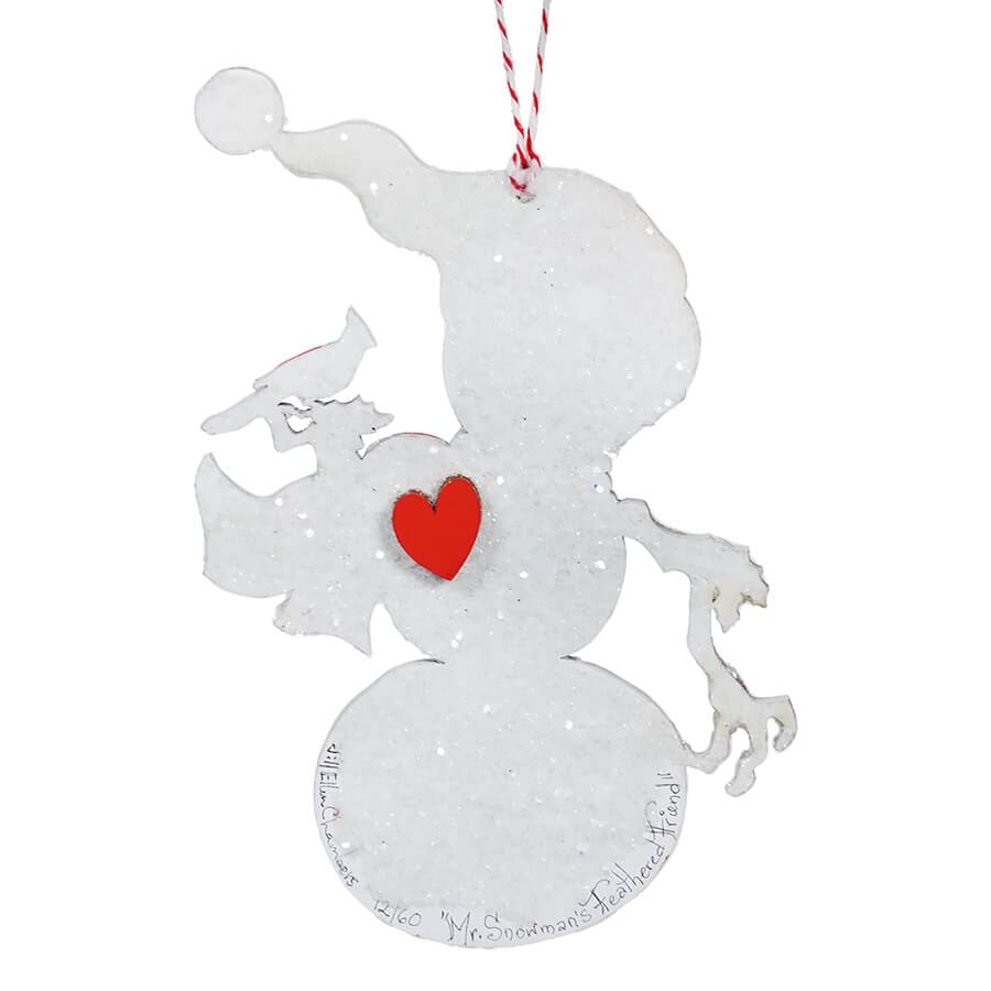 Mr. Snowman's Feathered Friend Ornament