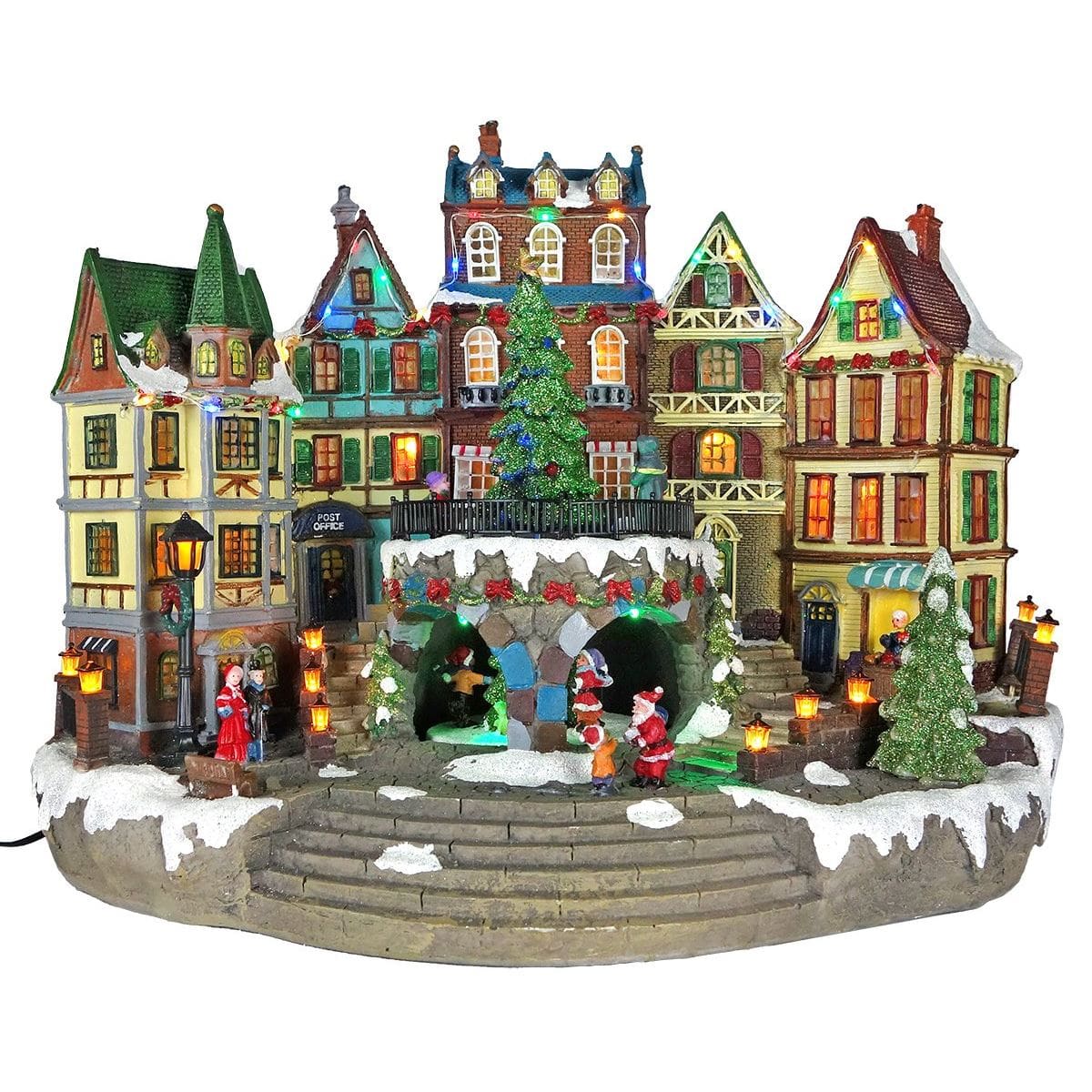 Musical Holiday Village Scene