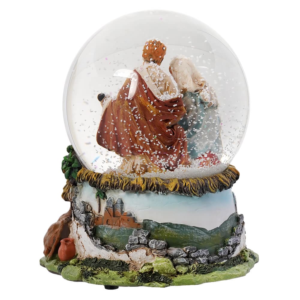 Musical Holy Family Snow Globe