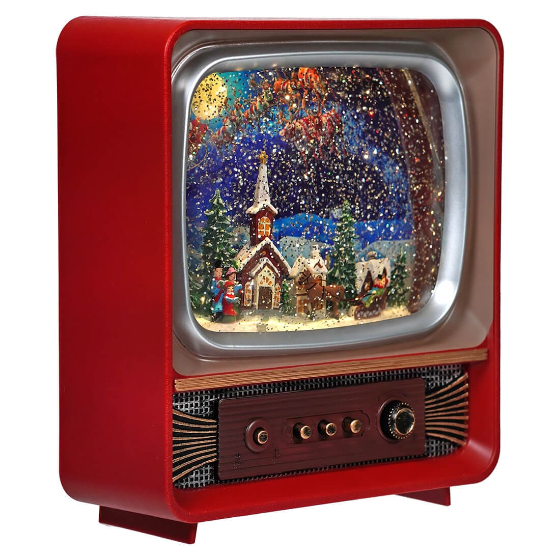 Musical Lighted Water Santa TV Lantern