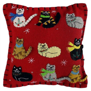 Nine Cats Pillow