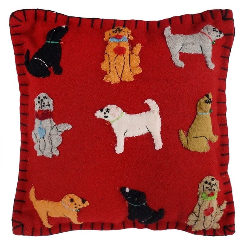 Nine Dogs Pillow