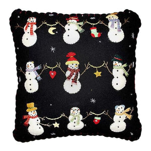Nine Snowmen Pillow