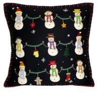 image of Hand Stitched & Fabric Christmas Pillows decor