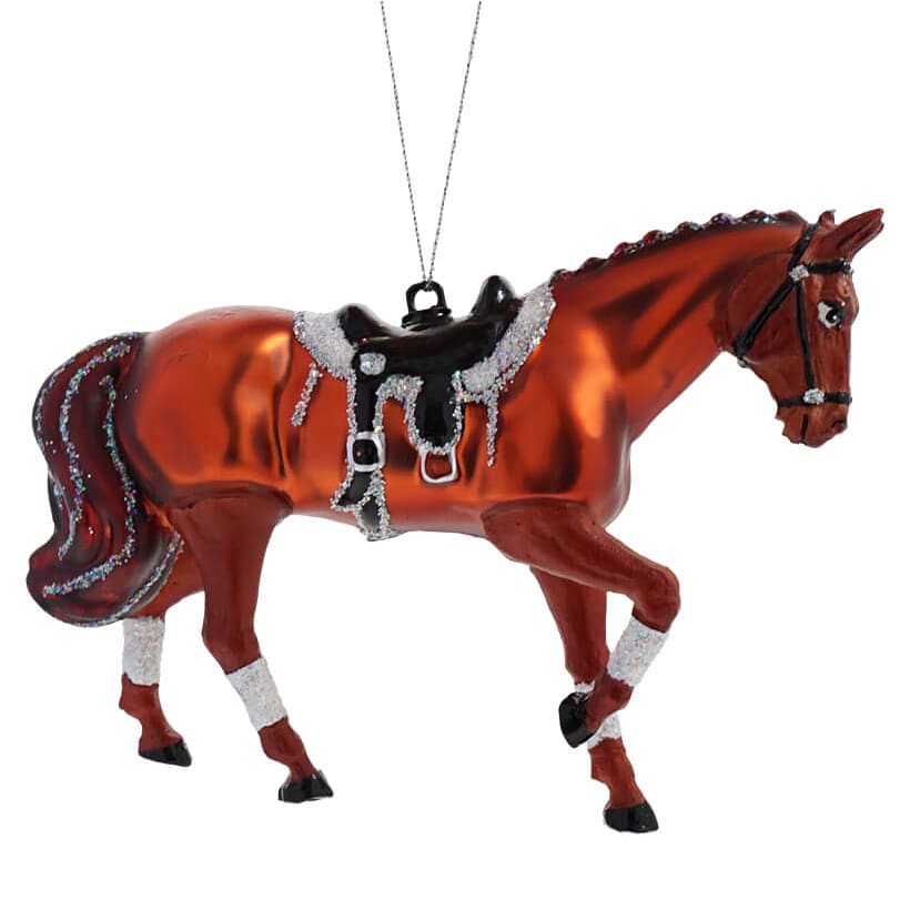 Noble Gems Brown Dressage Horse Ornament