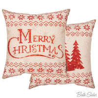 image of Hand Stitched & Fabric Christmas Pillows decor