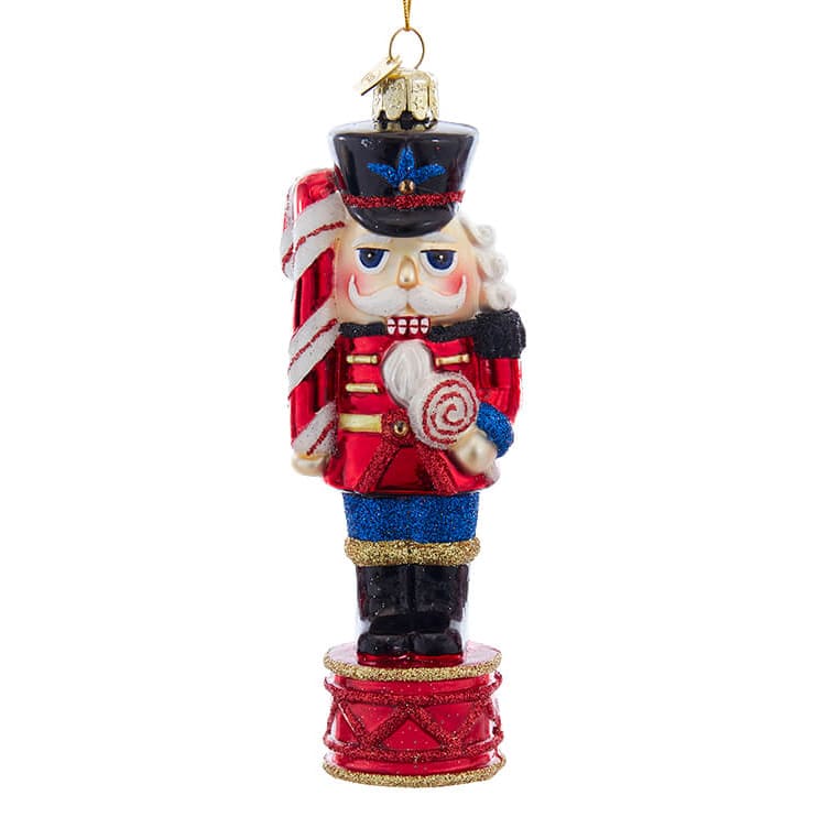 Nutcracker On Red Drum Ornament