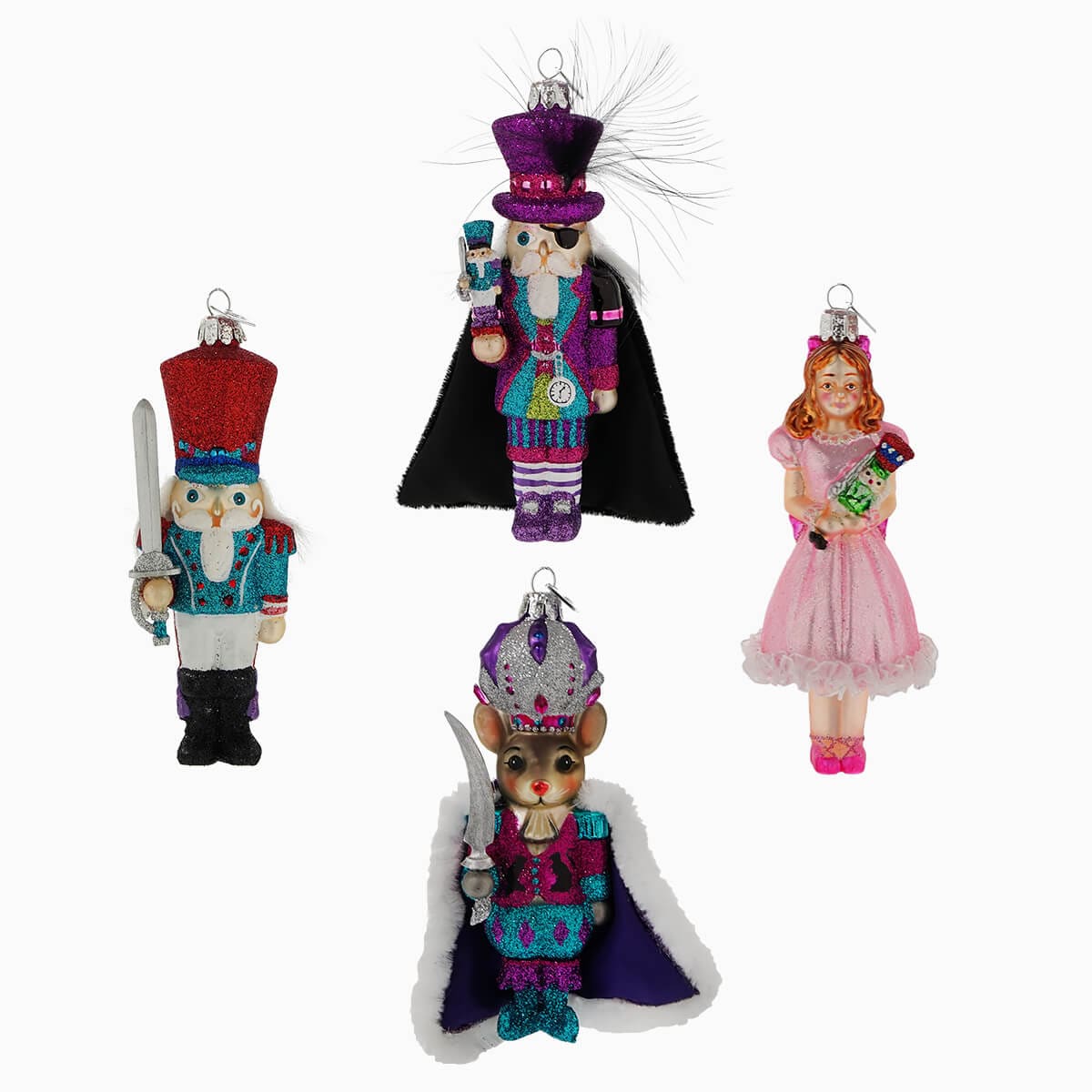 Nutcracker Suite Ornaments Set/4