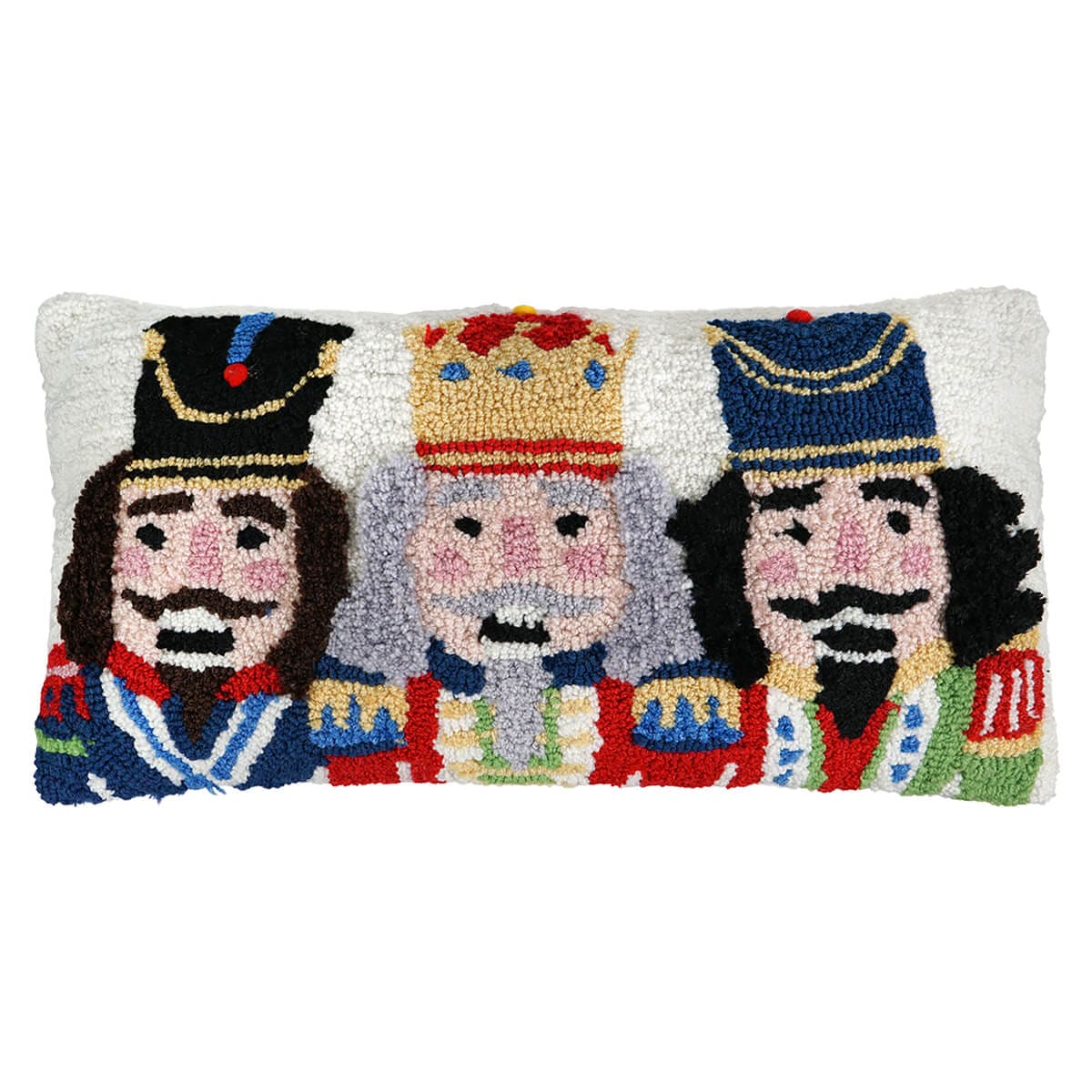 Nutcracker Trio Hooked Pillow