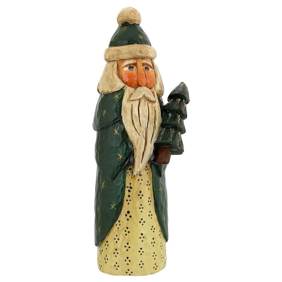 Olde World Green Santa With Tree