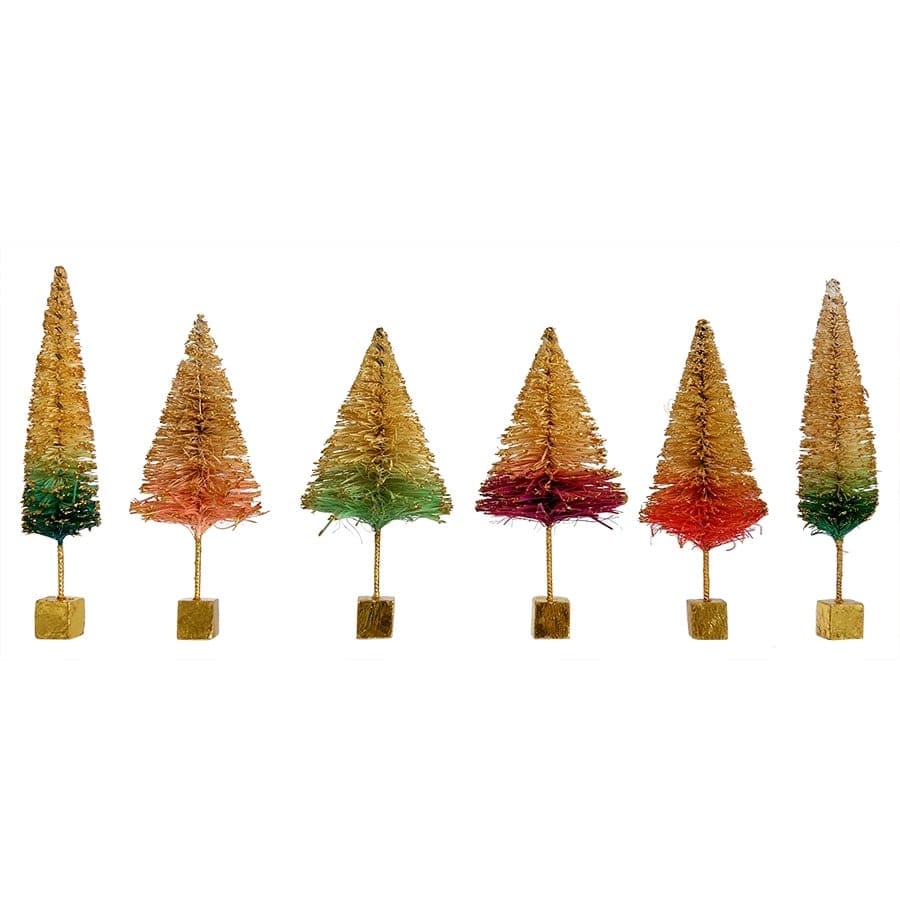 Ombre Sisal Mini Trees Set/6