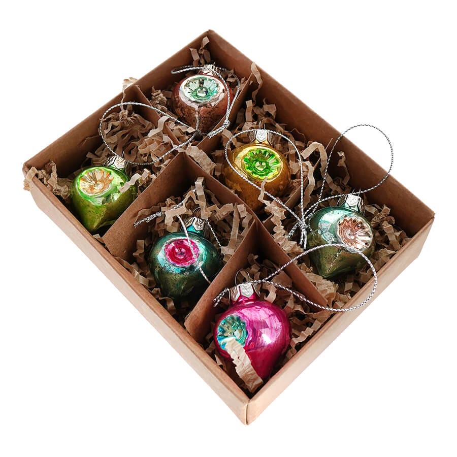 Onion Reflector Ornaments Set/6