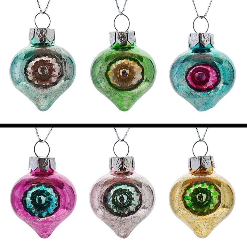 Onion Reflector Ornaments Set/6