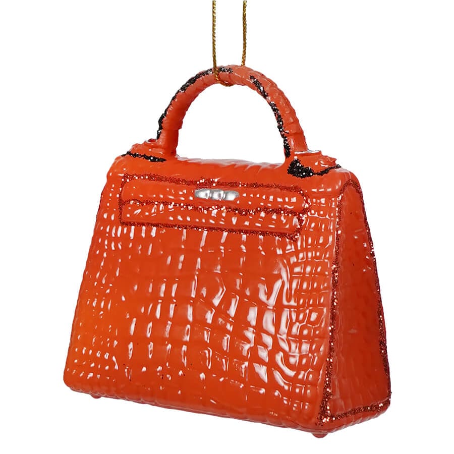 Orange Birkin Luxury Handbag Ornament - Christmas