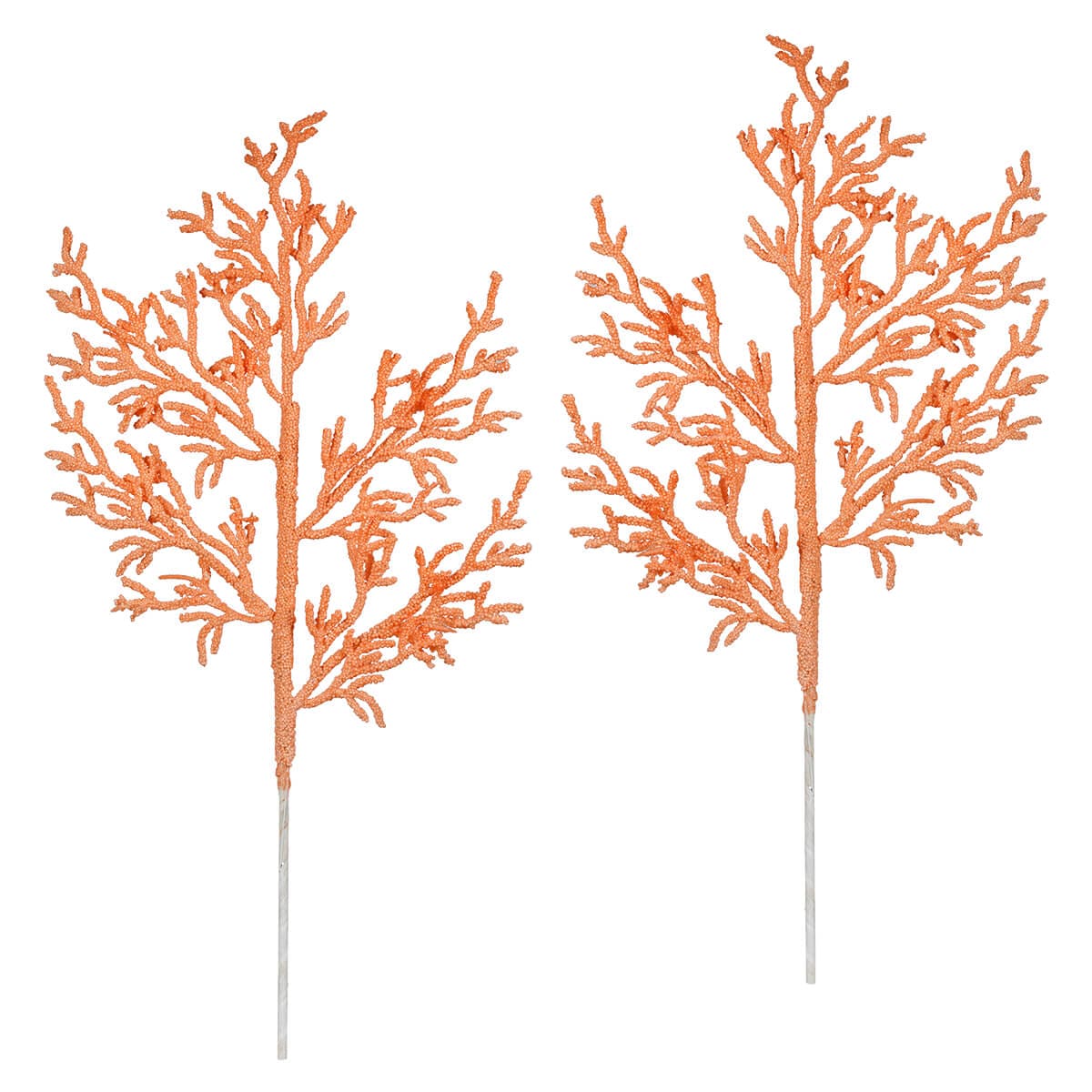Orange Coral Spray Pick Set/2