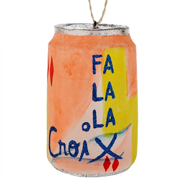 Orange Fa La La Croix Ornament