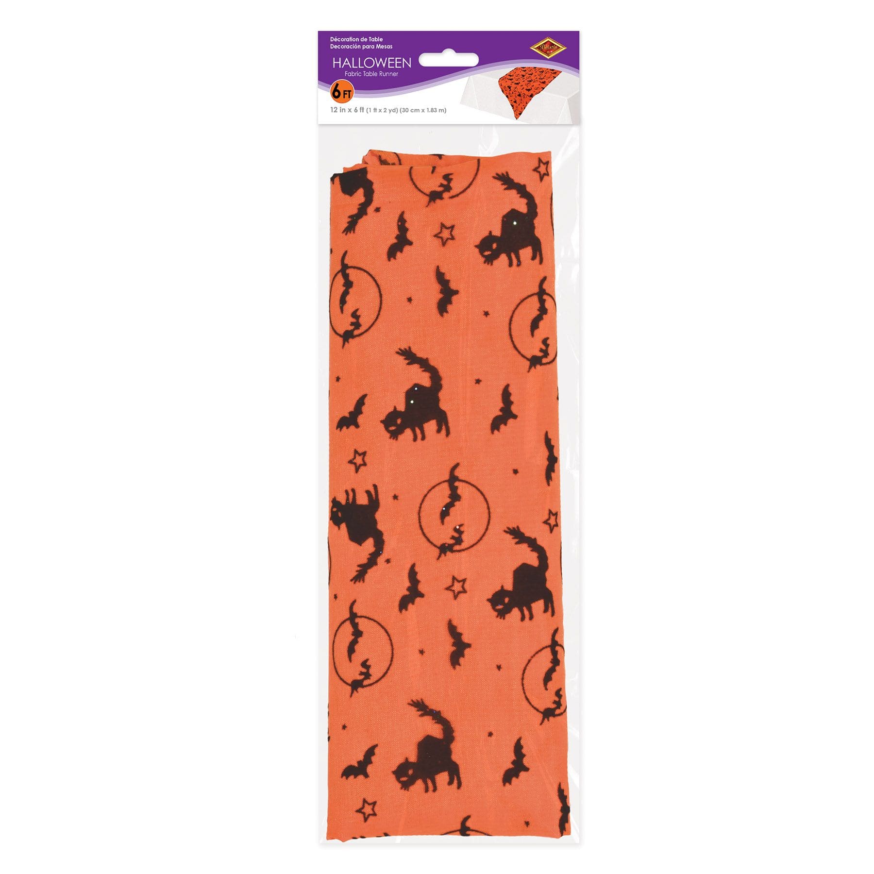 Orange Halloween Fabric Table Runner - Halloween