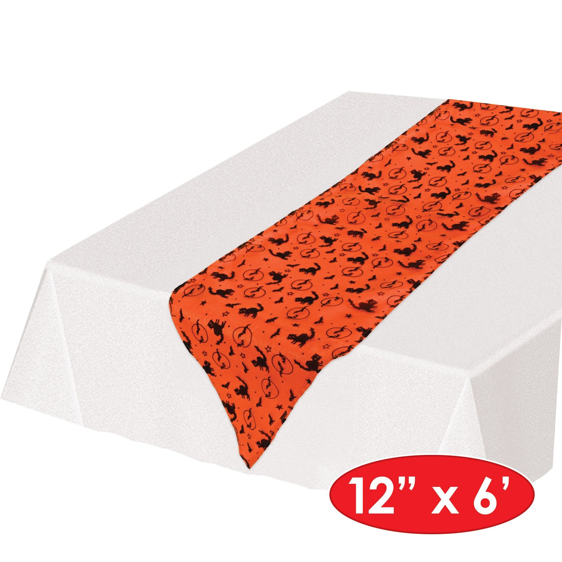 Orange Halloween Fabric Table Runner - Halloween