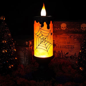 Orange Lighted Water Globe Candle