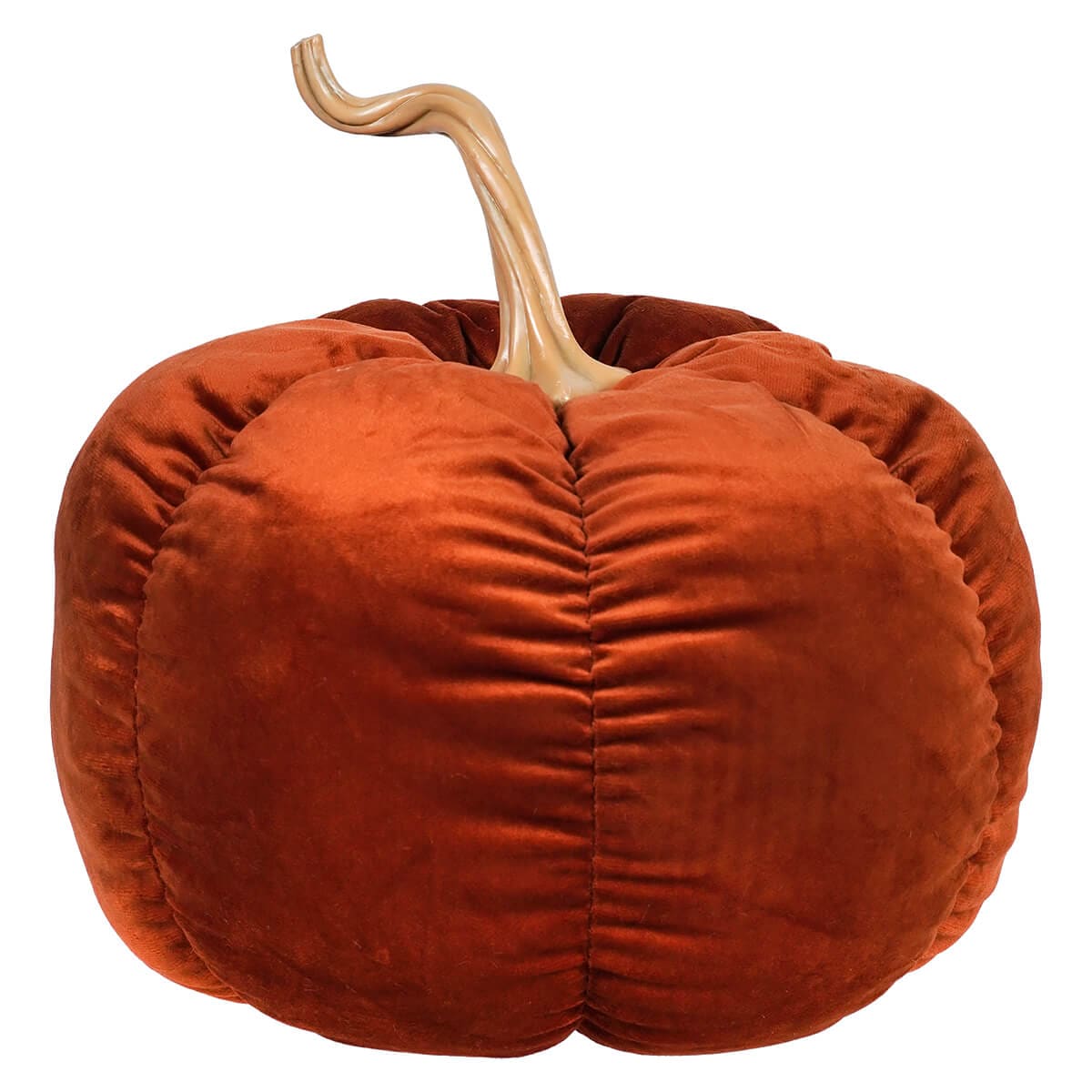 Orange Long-Stemmed Fabric Pumpkin - Halloween