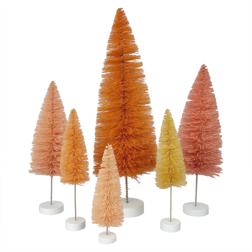 Orange Spectrum Rainbow Trees Set/6