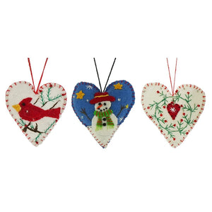 Outdoor Fun Heart Ornaments Set/3