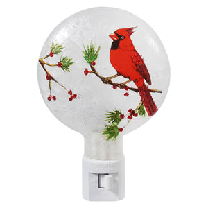 Oval Glass Cardinal Night Light