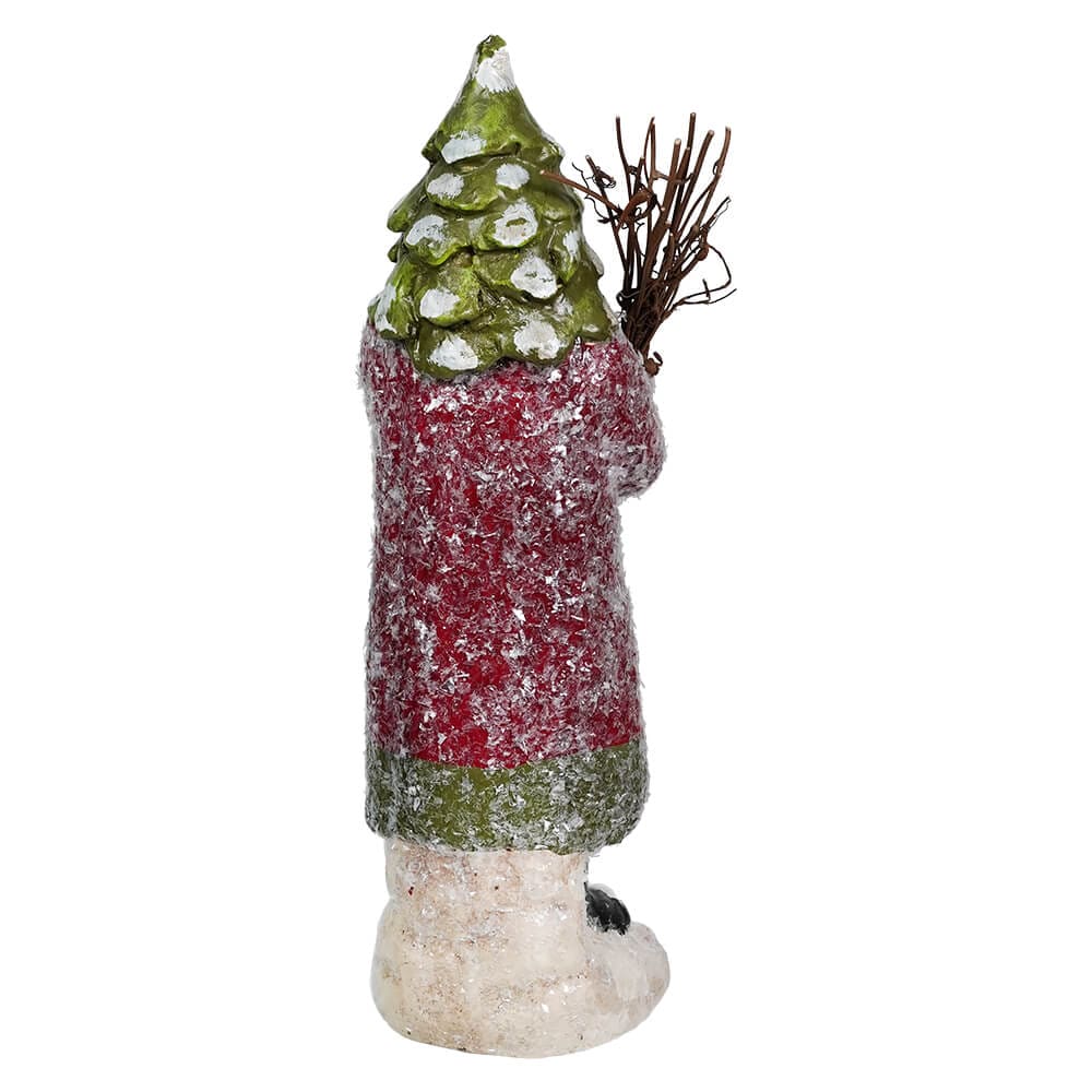 Paper Mache Tree Hat Santa With Twigs