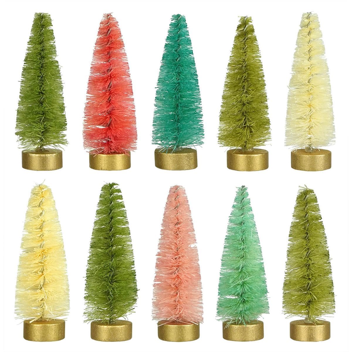 Pastel Bottle Brush Trees Box/10