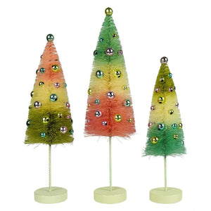 Pastel Confetti Bottle Brush Trees Set/3
