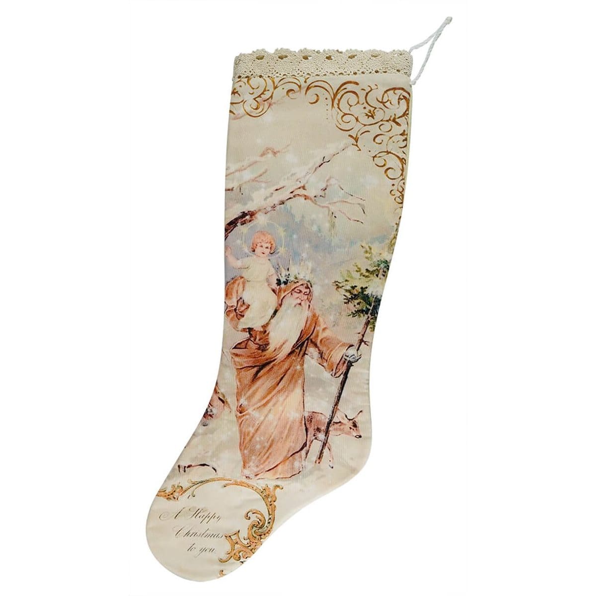 Pastel Happy Christmas Stocking