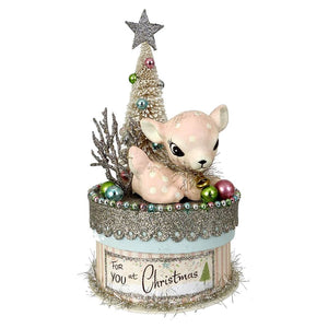 Pastel Pink Deer on Box