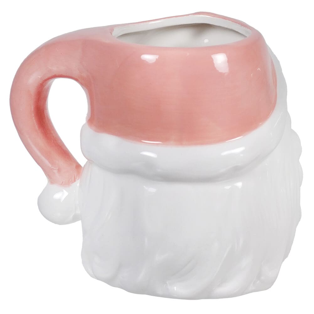 Pastel Pink Retro Santa Mug - Christmas