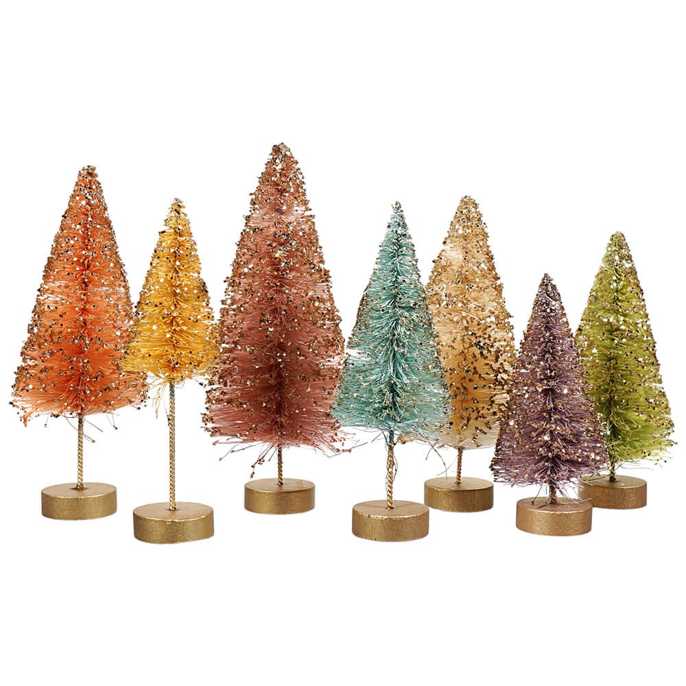 Pastel Rainbow Forest Trees Set/7