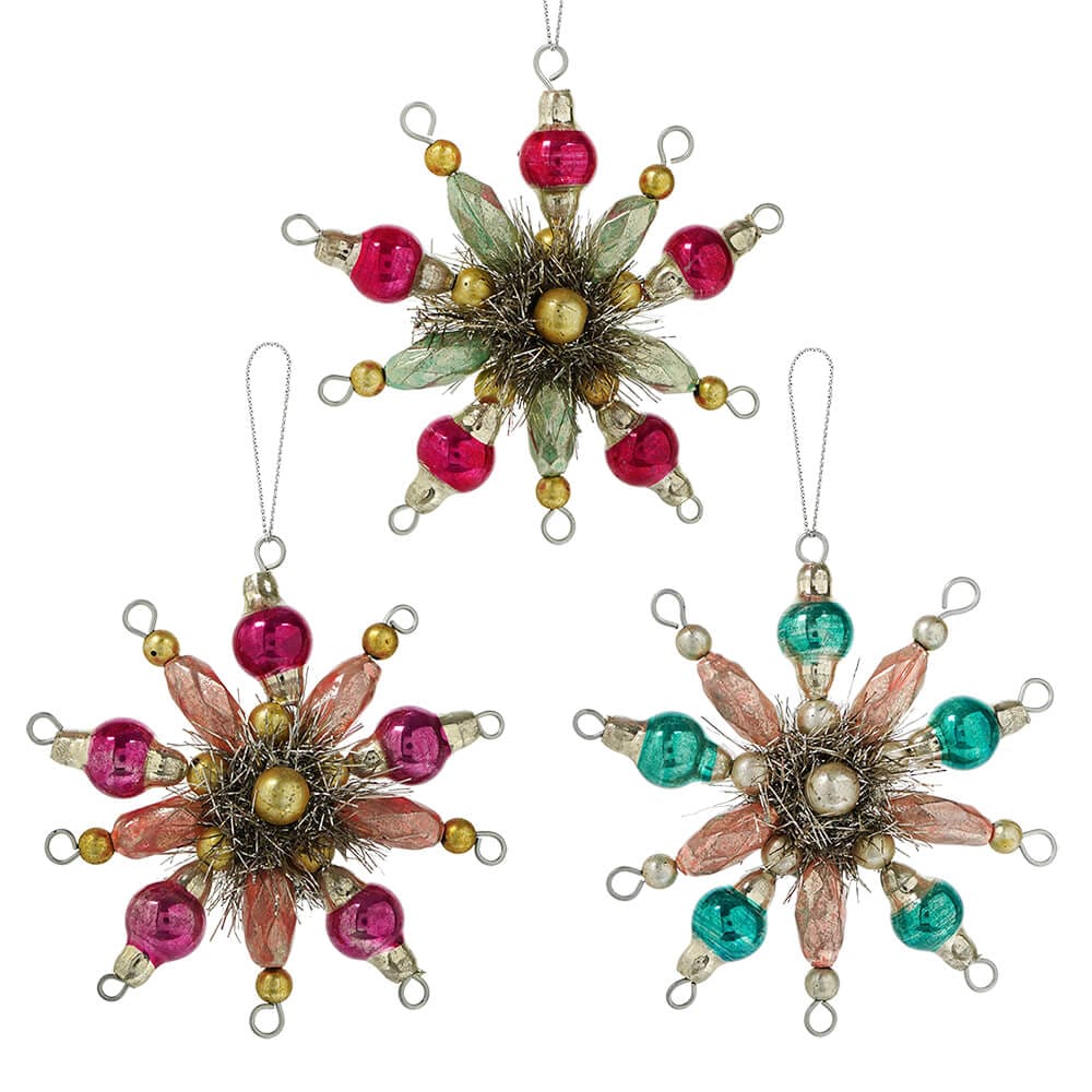 Pastel Snowflake Ornaments Set/3