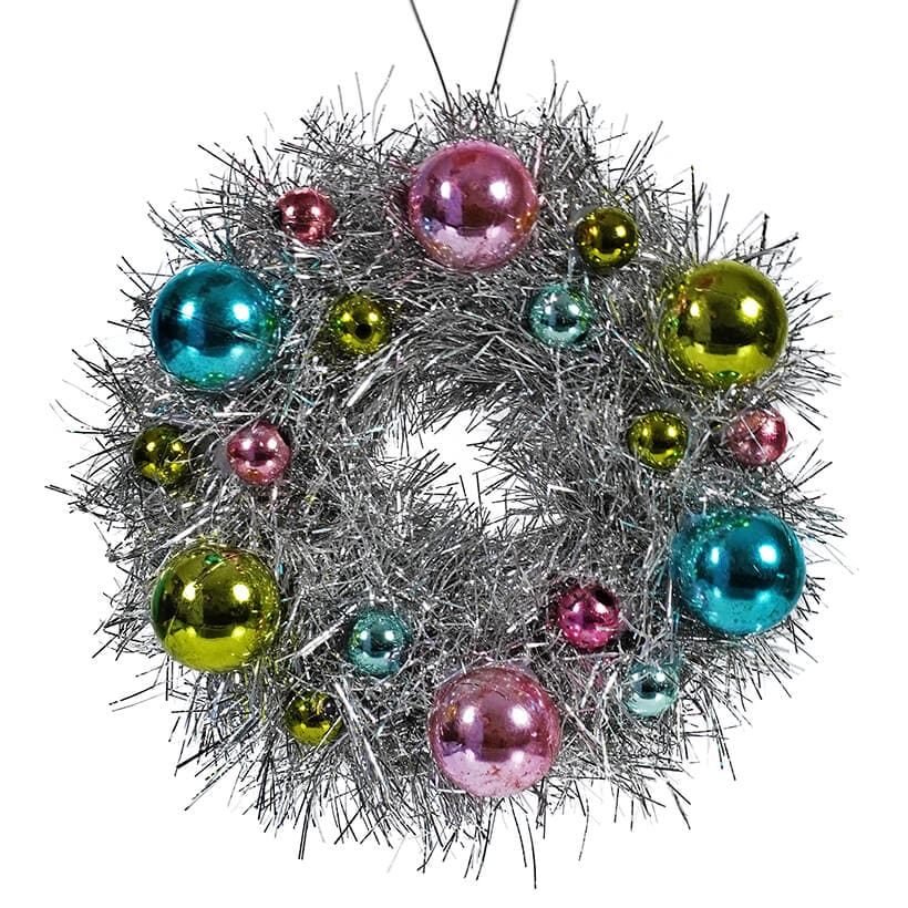 Pastel Tinsel Wreath Ornament