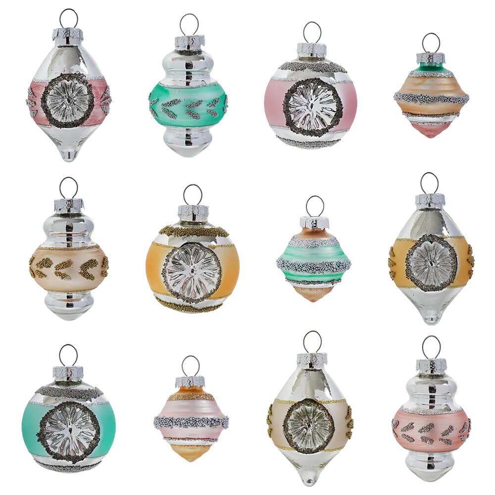 Pastel Vintage Ornaments Set/12