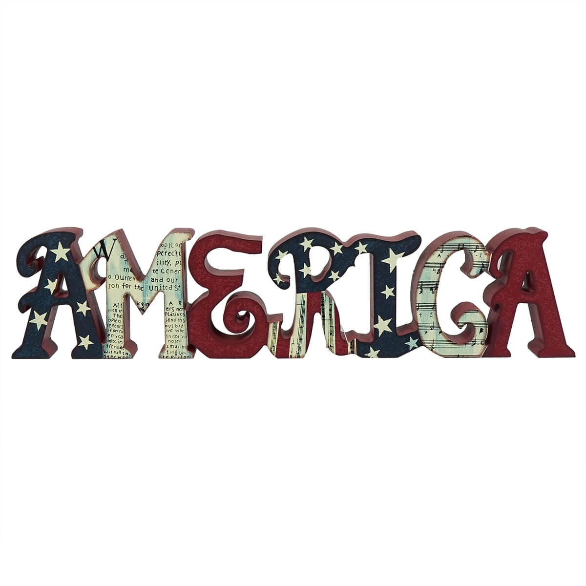 Patriotic America Block Sign by Gerson Companies – Traditions