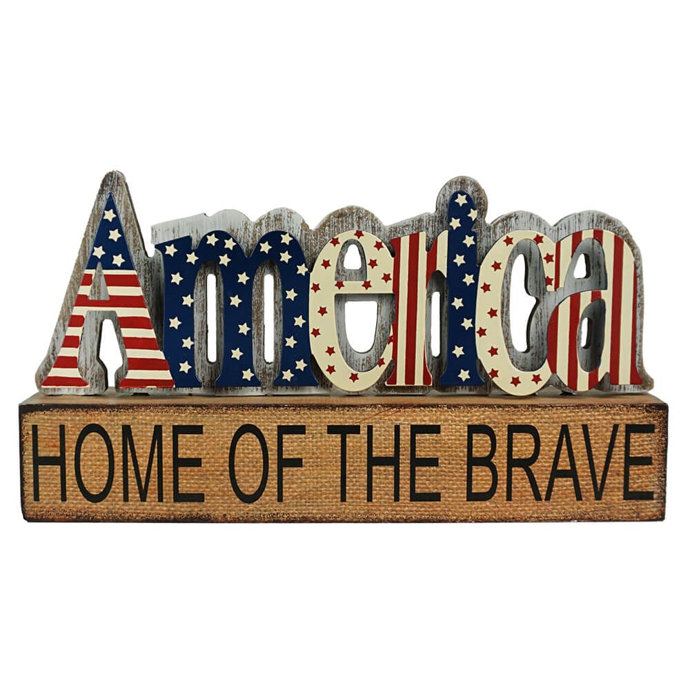 Patriotic America Table Top Sign