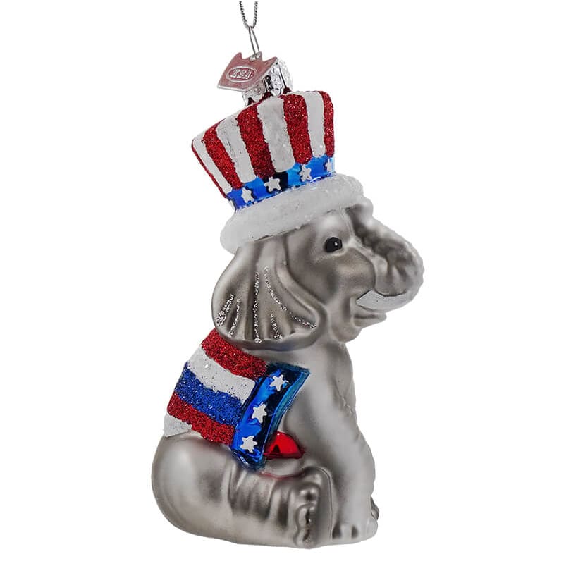 Patriotic Elephant Ornament