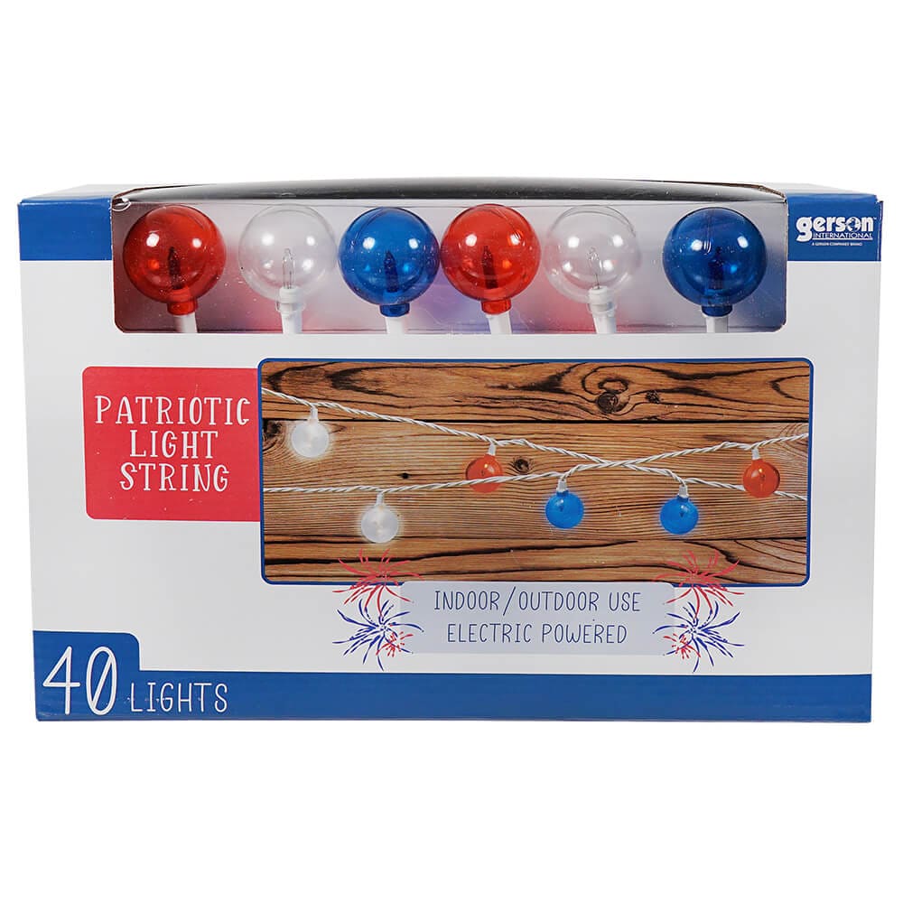 Patriotic Globe Light String