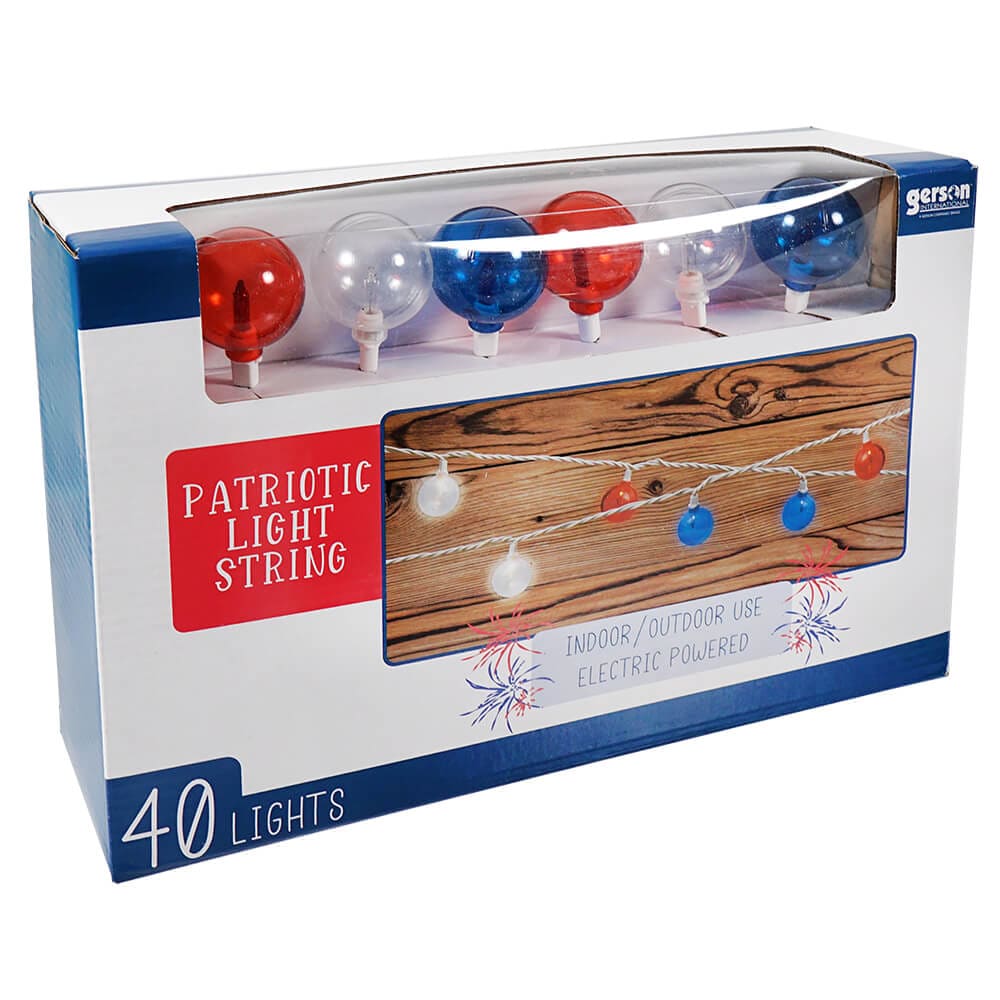 Patriotic Globe Light String