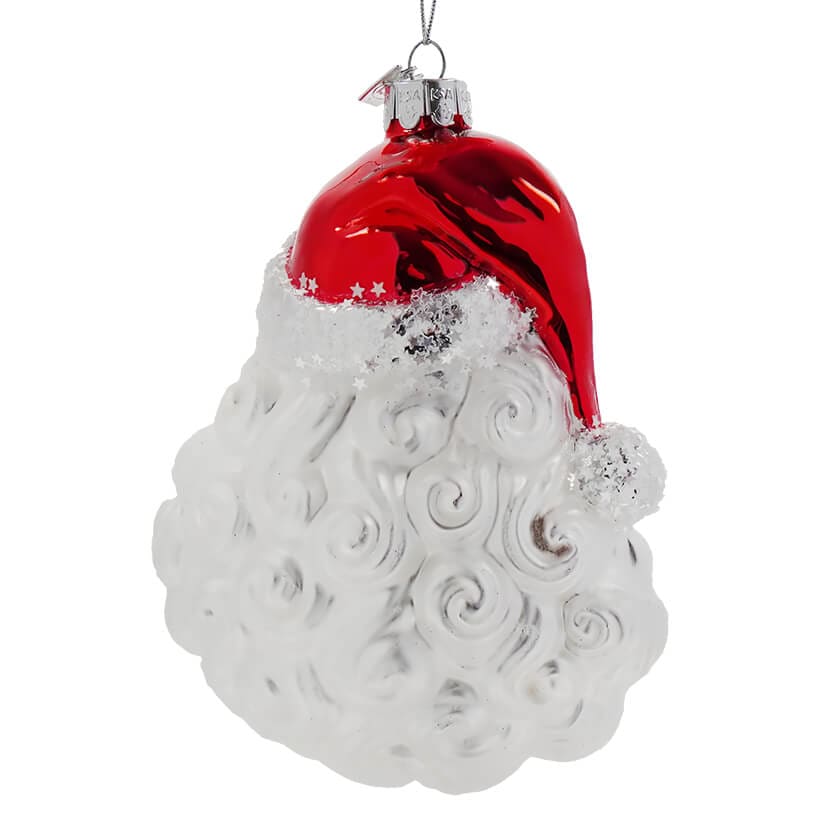 Patriotic Mask Santa Head Ornament