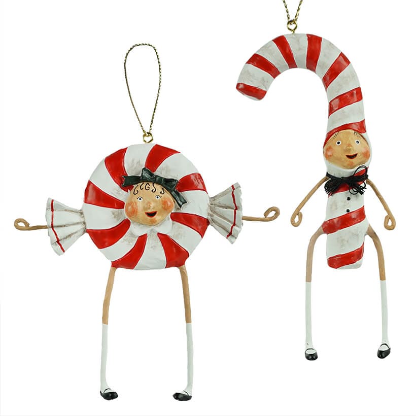 Patsy & Peppie Mint Ornaments Set/2