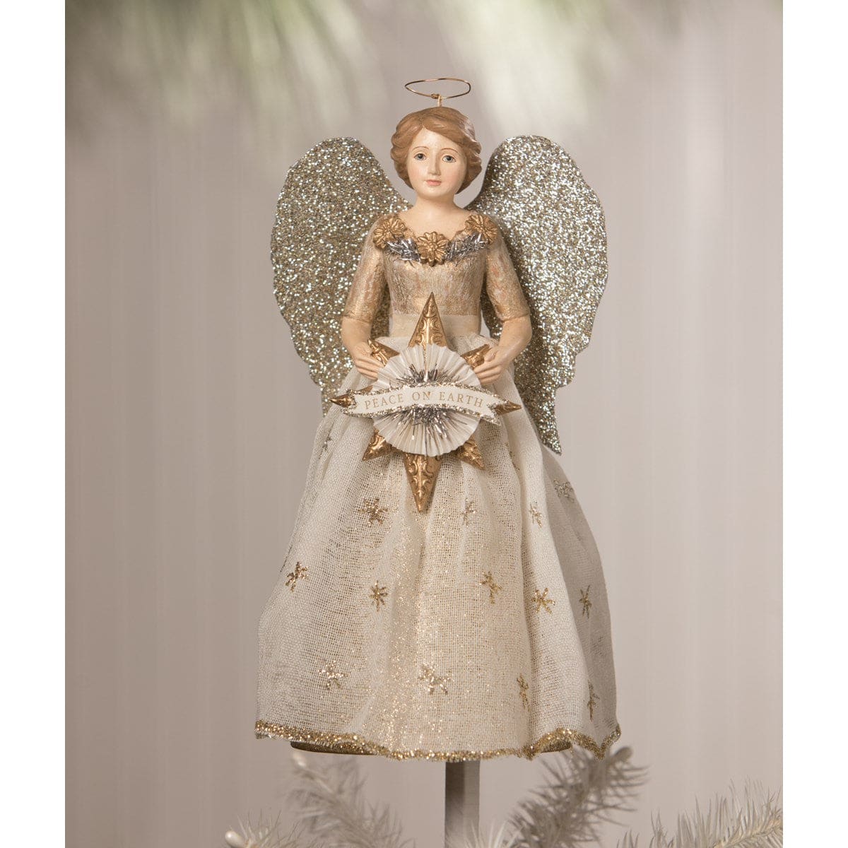 Peace On Earth Angel Tree Topper