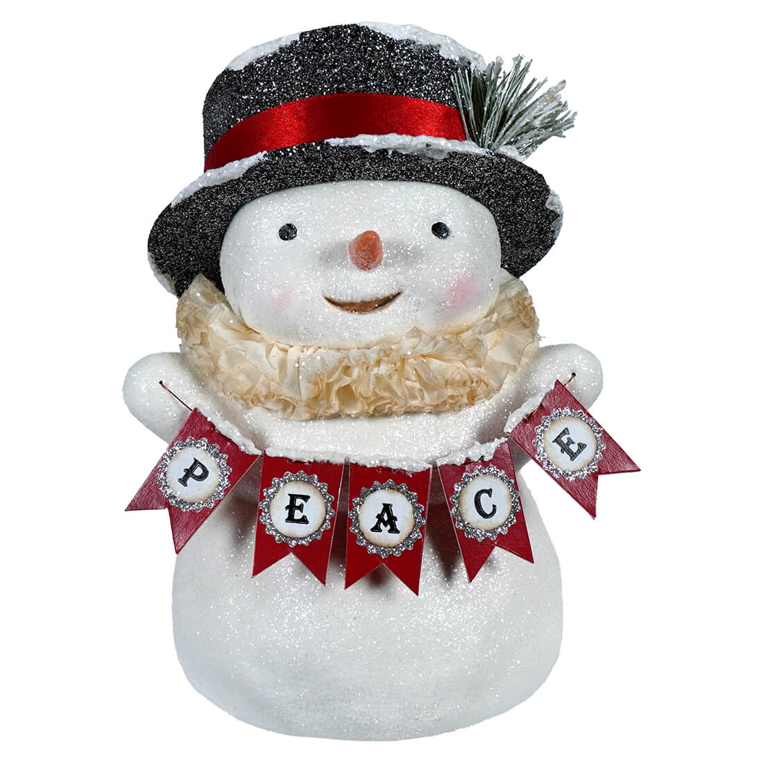 Peace Snowman With Top Hat - Christmas