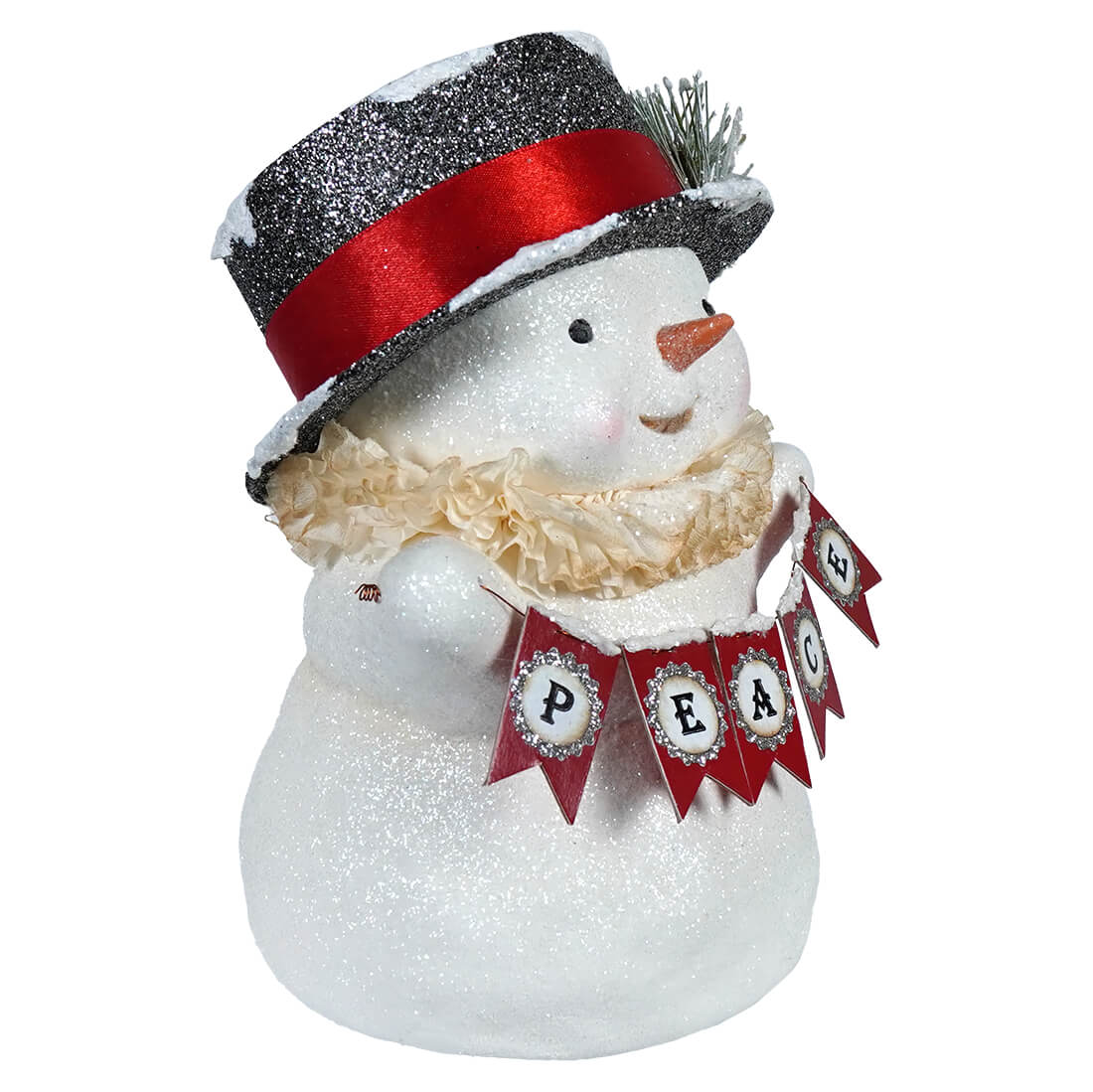 Peace Snowman With Top Hat - Christmas